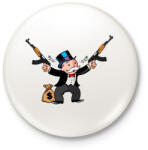 printfashion Monopoly+ kalasnyikov - Kitűző, hűtőmágnes - Fehér (3087984)