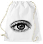 printfashion Halftone eye - Sportzsák, Tornazsák - Fehér (15895245)