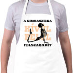 printfashion A gimnasztika felszabadít - fekete - Kötény - Fehér (7167881)