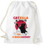 printfashion Catzilla mancsszörny - Sportzsák, Tornazsák - Fehér (4242457)