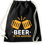 printfashion A sör a válasz - Sportzsák, Tornazsák - Fekete (11582196)