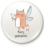 printfashion Magic cat - Kitűző, hűtőmágnes - Fehér (3090420)