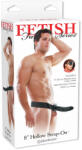 Pipedream 8" Hollow Strap-On Black - primestars