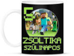 printfashion Minecraft születésnap - Egyedi névvel - Bögre - Fekete (7035458)