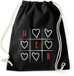 printfashion Amőba - Her - Sportzsák, Tornazsák - Fekete (15598105)