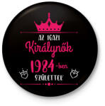 printfashion Az igazi királynők - Évszámmal - Kitűző, hűtőmágnes - Fekete (7153042)