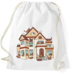printfashion Cica ház - Sportzsák, Tornazsák - Fehér (13497220)