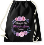 printfashion A legszebb nők márciusban születtek - Sportzsák, Tornazsák - Fekete (2880871)