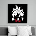 printfashion Rat love - Vászonkép - Fekete (12750101)