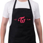 printfashion Twice Love - Kötény - Fekete (4934291)