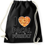 printfashion I love Pacal pörkölt - Sportzsák, Tornazsák - Fekete (10852395)