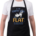 printfashion If the Earth was flat - Kötény - Fekete (7331367)