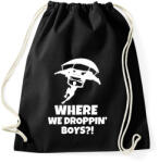 printfashion fortnite droppin - Sportzsák, Tornazsák - Fekete (1589180)