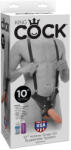 Pipedream 10" Hollow Strap On Suspender System Light/Black
