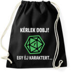 printfashion Dobj egy új karaktert! - Sportzsák, Tornazsák - Fekete (2760721)