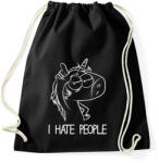 printfashion Antiszociális unikornis - Sportzsák, Tornazsák - Fekete (1293551)