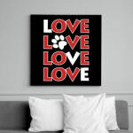 printfashion Dog Love - Vászonkép - Fekete (6648997)