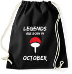 printfashion Naruto szülinap - Október - Sportzsák, Tornazsák - Fekete (2699174)