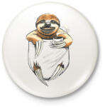 printfashion Lajhár zsebminta - Kitűző, hűtőmágnes - Fehér (13967331)