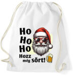 printfashion Hozz még sört - Hipszter Mikulás - Sportzsák, Tornazsák - Fehér (15176857)