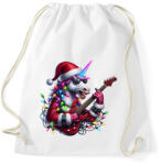 printfashion Vicces karácsonyi gitáros rocker party unikornis - Sportzsák, Tornazsák - Fehér (15233753)