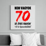 printfashion Nem vagyok 70! - Vászonkép - Fehér (6624281)