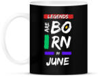 printfashion Legends are born in june - Bögre - Fekete (14633729)