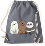 printfashion Friend Bears - Sportzsák, Tornazsák - Grafitszürke (1248573)
