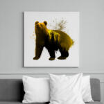 printfashion golden bear - Vászonkép - Fehér (6628854)
