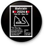 printfashion Bahrain grand prix - Kitűző, hűtőmágnes - Fekete (15669790)