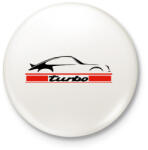 printfashion Porsche 911 turbo - Kitűző, hűtőmágnes - Fehér (3077505)