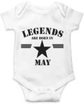 printfashion Legends are born in may - Baba Body - Fehér (5172030)