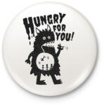 printfashion Ördög - rád éhezem - Kitűző, hűtőmágnes - Fehér (5531327)