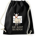 printfashion EAT SLEEP SEX REPEAT - Sportzsák, Tornazsák - Fekete (10363830)