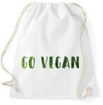 printfashion Go vegan - Sportzsák, Tornazsák - Fehér (12696841)