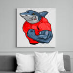 printfashion Kigyúrt cápa - Vászonkép - Fehér (13188906)