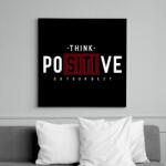 printfashion Gondolkodj pozitívan - Vászonkép - Fekete (6657643)