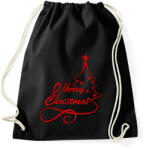 printfashion boldog karácsonyt - Sportzsák, Tornazsák - Fekete (14623915)