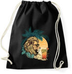 printfashion Oroszlán Chill - Sportzsák, Tornazsák - Fekete (12675091)