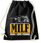 printfashion MILF pecás - Sportzsák, Tornazsák - Fekete (1485515)