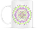 printfashion Lila-zöld mandala - Bögre - Fehér (3934993)