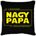 printfashion A legjobb nagypapa a galaxisban - Párnahuzat, Díszpárnahuzat - Fekete (2725374)