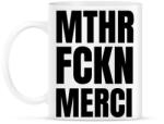 printfashion Mthr fckn Merci póló - Bögre - Fehér (9396256)