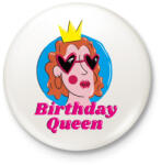 printfashion Születésnapos királynő - Kitűző, hűtőmágnes - Fehér (5606281)