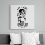 printfashion Az élet egy utazás - Vászonkép - Fehér (6620685)