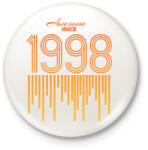 printfashion 1998 - Kitűző, hűtőmágnes - Fehér (12422864)