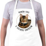 printfashion Bengáli cica - Legjobb barát - Kötény - Fehér (7169878)