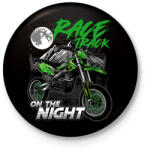 printfashion Cross Motor Race Track - motokrossz - Kitűző, hűtőmágnes - Fekete (11559593)