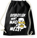 printfashion Szeretlek, mint maci a mézet - páros minta - Sportzsák, Tornazsák - Fekete (16814425)