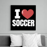 printfashion Szeretem a focit - Vászonkép - Fekete (6647480)